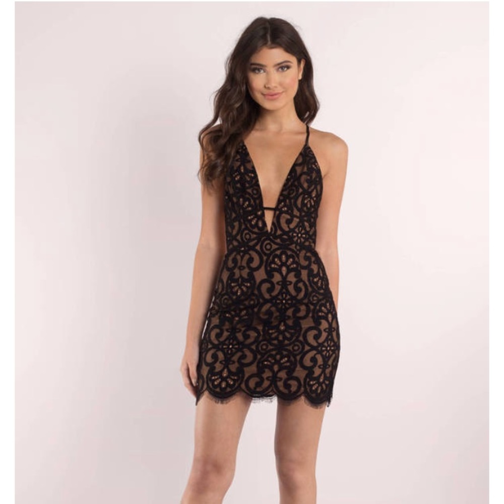 Tobi black lace dress